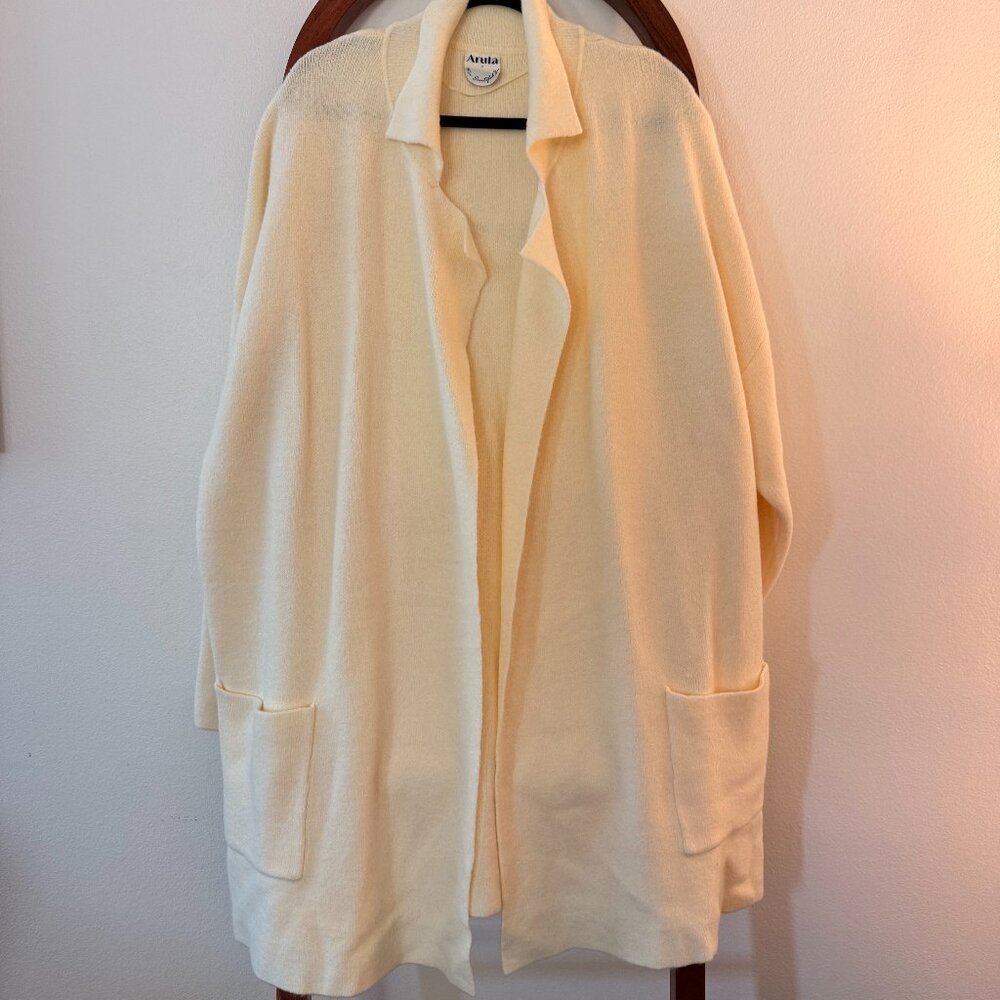 Cream Arula duster sweater - Size B
